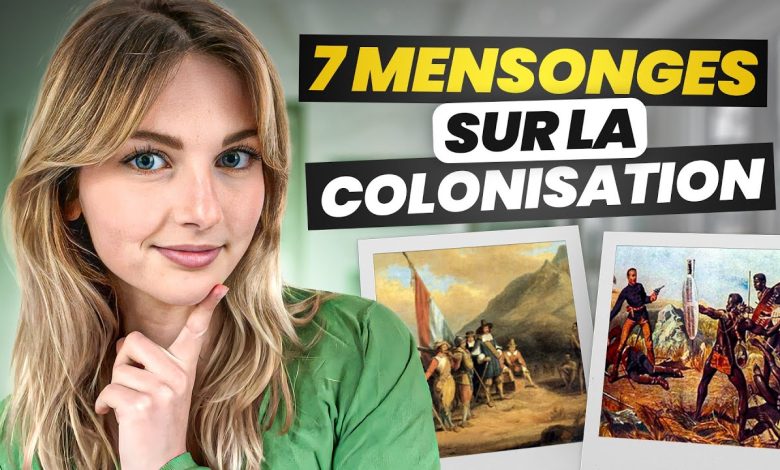 Illustration éditoriale sur les débats historiques autour de la colonisation française